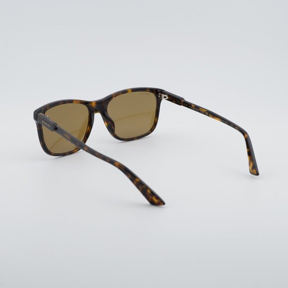 Gucci GG1819S 002 Sunglasses Dark Havana Square Frame, Brown Lenses main image 10